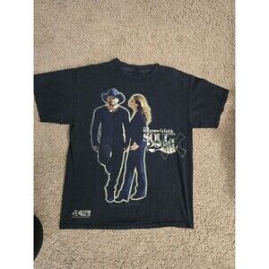 Vintage 2007 Tim McGraw & Faith Hill Soul2Soul Tour Shirt Black Concert Tee Sz M